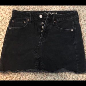 American Eagle black denim miniskirt